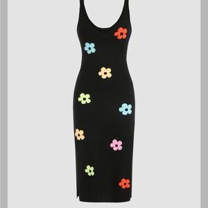 Floral Black Dress